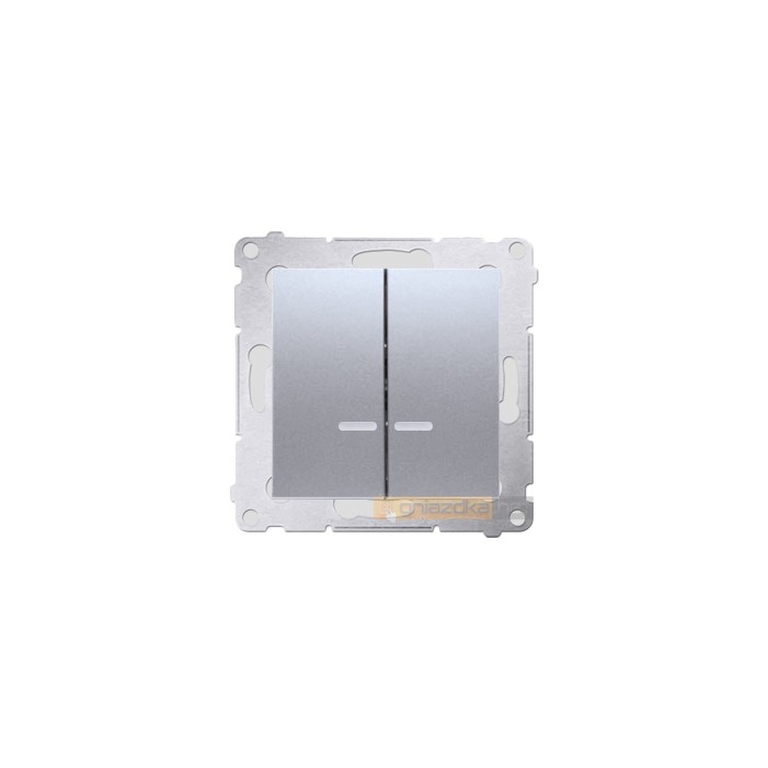 Łącznik świecznikowy z podświetleniem LED srebrny mat Simon 54 Premium