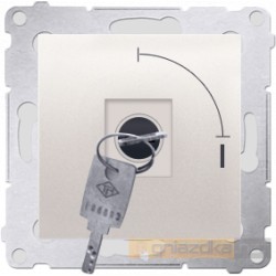 Łącznik na kluczyk jednobiegunowy 2 pozycyjny 0-1 krem Simon 54 Premium