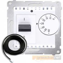 Regulator temperatury z czujnikiem zewnętrznym 16(2)A biały Simon 54 Premium