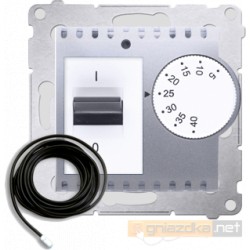 Regulator temperatury z czujnikiem zewnętrznym 16(2)A srebrny mat Simon 54 Premium