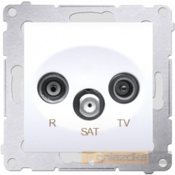 Gniazdo R-TV-SAT końcowe białe Simon 54 Premium