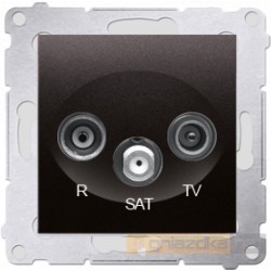 Gniazdo R-TV-SAT przelotowe antracyt Simon 54 Premium