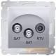 Gniazdo R-TV-SAT-SAT srebrny mat Simon 54 Premium
