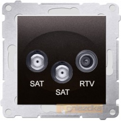 Gniazdo R-TV-SAT-SAT antracyt Simon 54 Premium