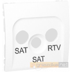Gniazdo R-TV-SAT przelotowe biała Simon Classic