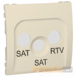 Gniazdo R-TV-SAT przelotowe beż Simon Classic