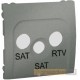 Gniazdo R-TV-SAT przelotowe grafit Simon Classic