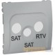 Gniazdo R-TV-SAT przelotowe aluminiowy metalizowany Simon Classic