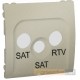 Gniazdo R-TV-SAT przelotowe platynowy Simon Classic