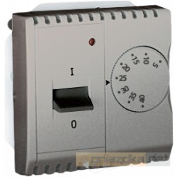 Regulator temperatury z czujnikiem zewnętrznym 16A stal inox Simon Basic