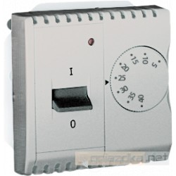 Regulator temperatury z czujnikiem zewnętrznym 16A srebrny mat Simon Basic