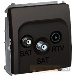 Gniazdo R-TV-SAT-SAT końcowe grafit Simon Basic