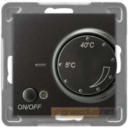 Regulator temperatury z czujnikiem nap antracyt Impresja Ospel