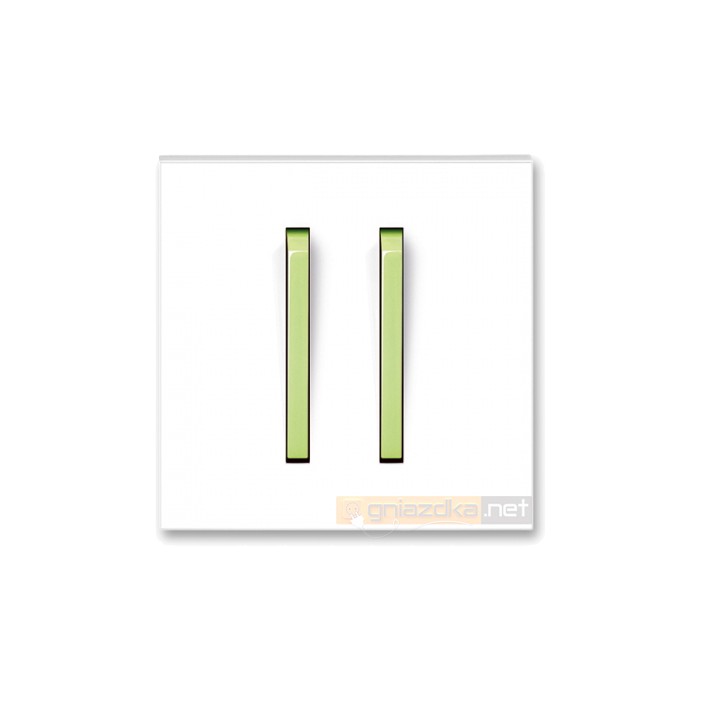 Łącznik podwójny świecznikowy biały / lodowo zielony NEO ABB