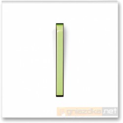 Łącznik pojedynczy schodowy biały / lodowo zielony NEO ABB