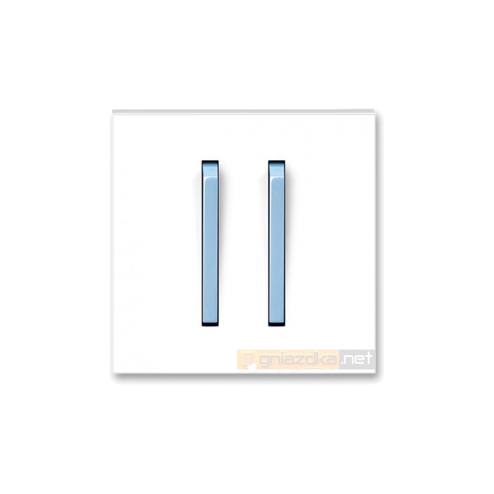 Łącznik podwójny świecznikowy biały / lodowo niebieski NEO ABB