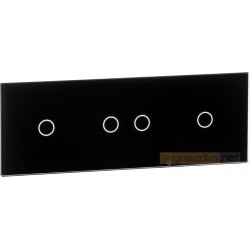 Panel dotykowy szklany czarny 3-krotny 1+2+1 Livolo
