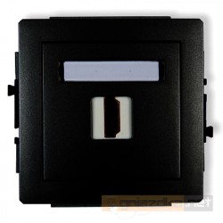Gniazdo pojedyncze HDMI czarny mat Karlik Deco