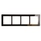 Ramka uniwersalna 4-krotna - efekt szkła (czarna/biały) czarny Karlik Deco