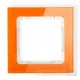 Ramka uniwersalna 1-krotna - efekt szkła (pomarańczowa/beżowy) pomarańczowy Karlik Deco