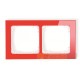 Ramka uniwersalna 2-krotna - efekt szkła (czerwona/biały) czerwony Karlik Deco