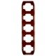 Ramka pionowa pięciokrotna brązowy Karlik Trend