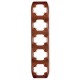 Ramka pionowa pięciokrotna brązowy metalik Karlik Trend