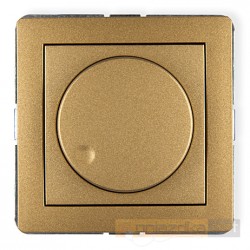Ściemniacz przyciskowo-obrotowy złoty metalik Karlik Deco