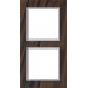 Ramka 2-krotna, drewniana, kolor, orzech włoski/alu EFAPEL LOGUS 90
