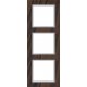 Ramka 3-krotna, drewniana, kolor, orzech włoski/alu EFAPEL LOGUS 90