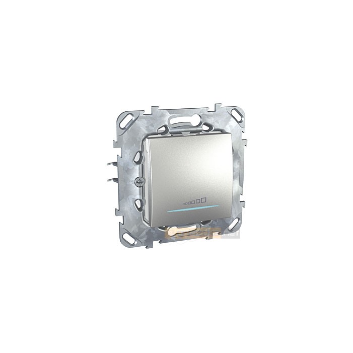 Ściemniacz przyciskowy aluminium Schneider Unica Top