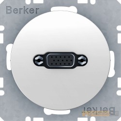 Gniazdo VGA biały połysk Berker R.1/R3