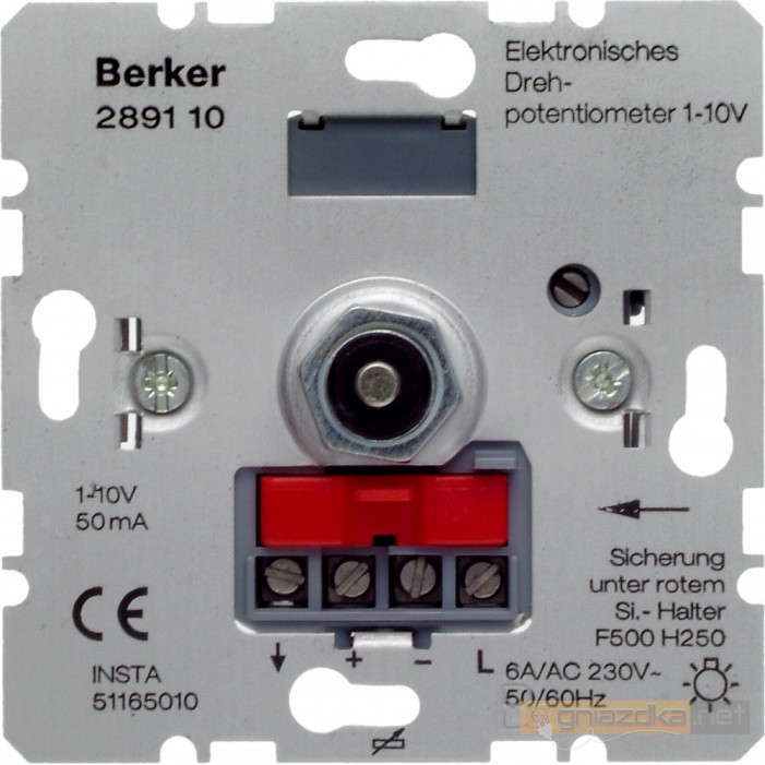 Elektroniczny potencjometr obrotowy 1-10V śnieżnobiały Berker K.1