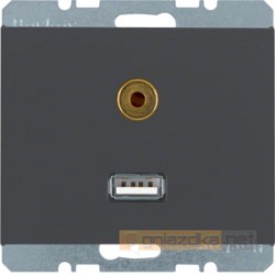 Gniazdo USB / 3.5 mm Audio antracyt Berker K.1