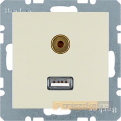 Gniazdo USB / 3.5 mm Audio kremowy Berker B.3/B.7