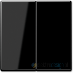 Włącznik podwójny (seryjny) schodowy, czarny, JUNG A-creation
