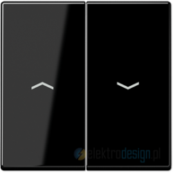Włącznik roletowy przyciskowy, czarny, JUNG A-creation