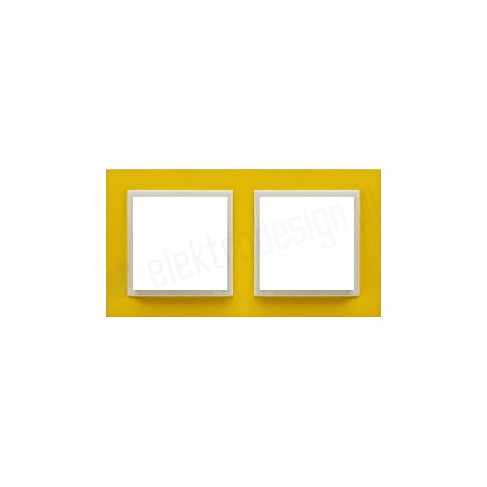 EFAPEL Animato żółty / lodowy. Ramka podwójna Logus 90