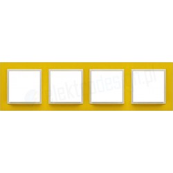 EFAPEL Animato żółty / lodowy. Ramka poczwórna Logus 90